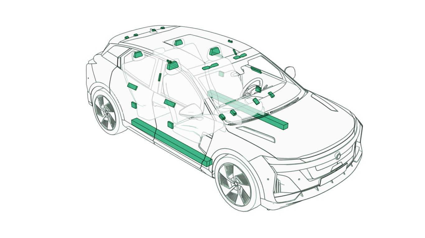 3D SUV showing where TereSorb is located.
